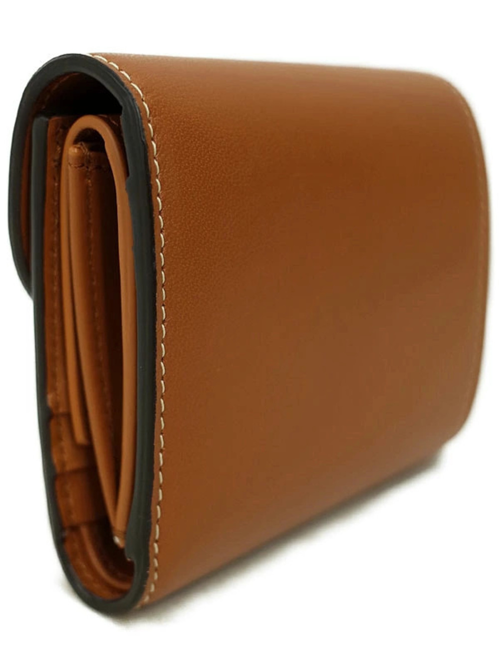 Celine Flap Triomphe Wallet fold Short Tri Black